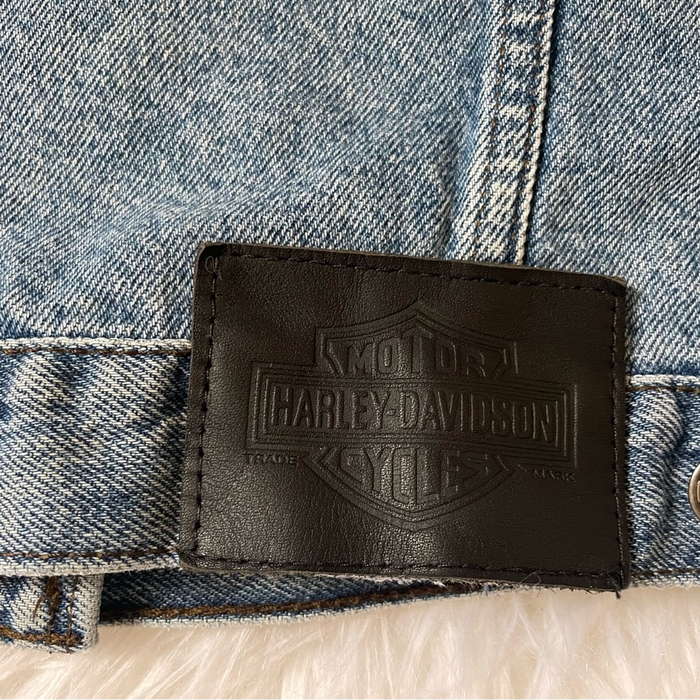 Genuine Harley-Davidson Womens Light Wash  Cotton Jean Jacket size L. - Picture 6 of 13